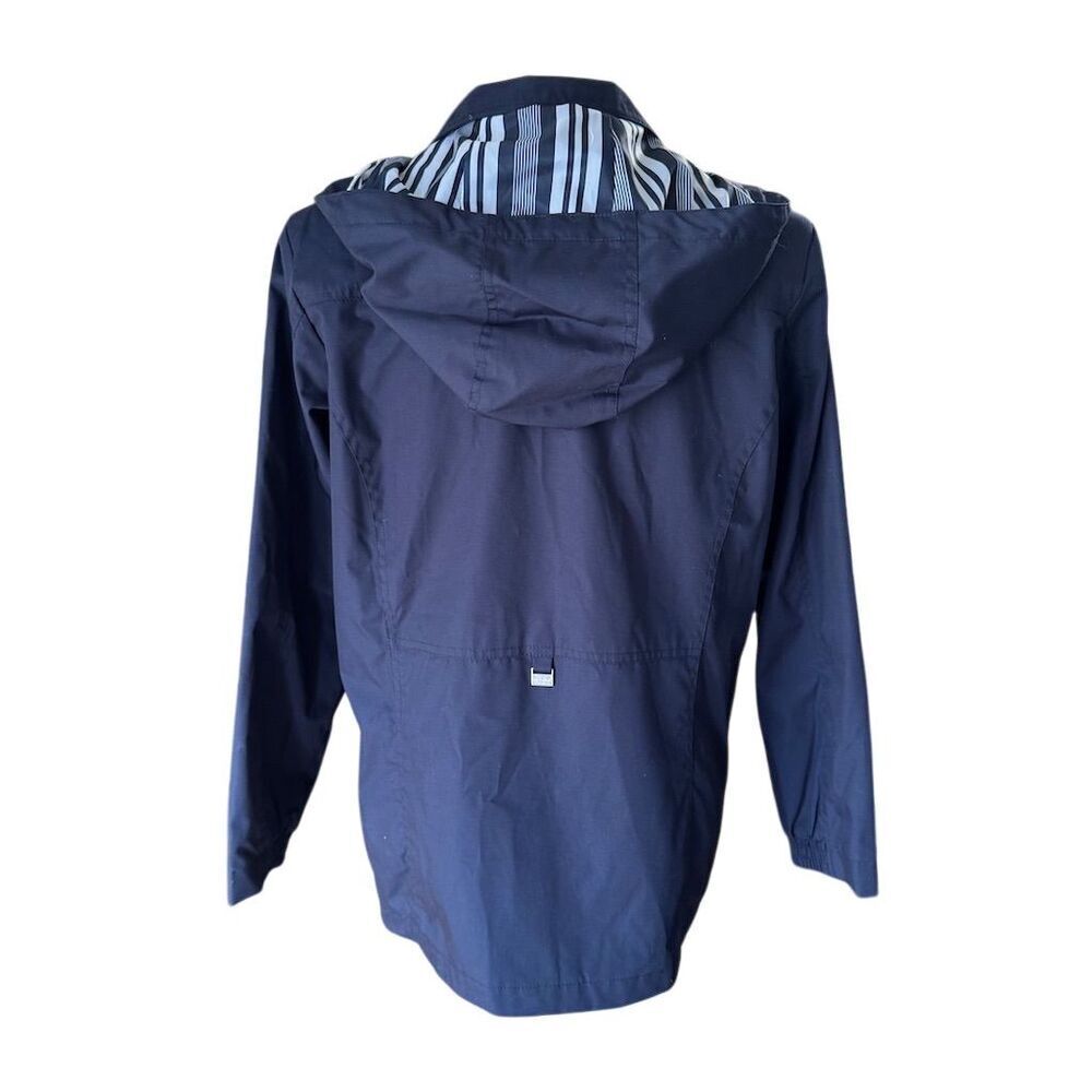 Mackintosh New England Blue Hooded Rain Coat Jacket Size Medium - Picture 5 of 15